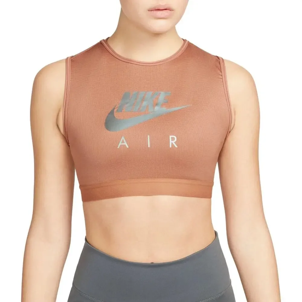 Nike Women's Air Dri-Fit Swoosh Sports Bra DM0643-215 Mineral Brown Size X-Large - Picture 12 of 12